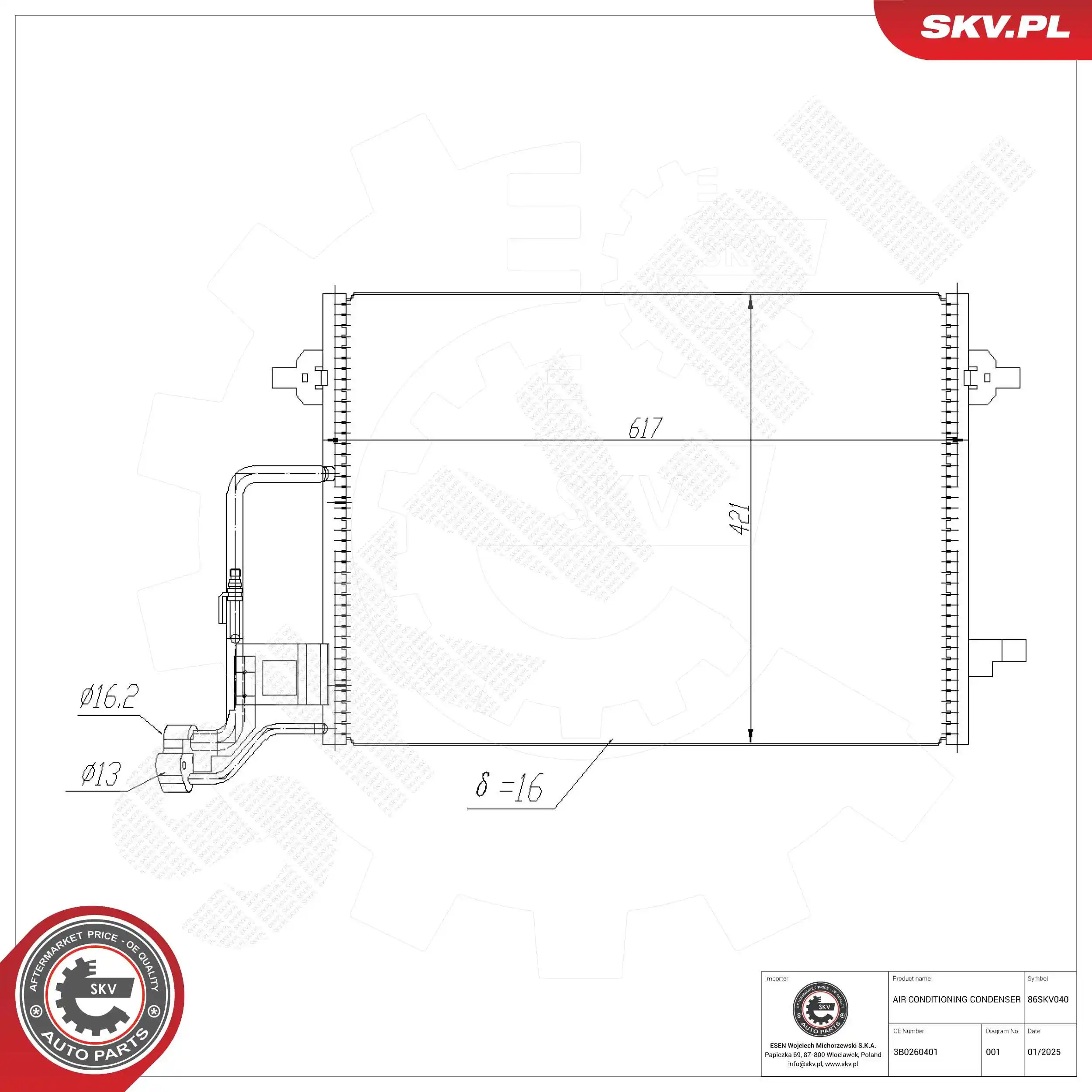 Condenser, air conditioning